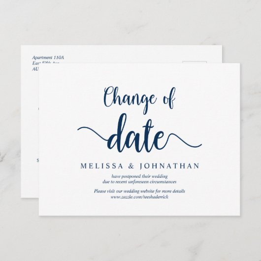 Rustikaler Bauernhof, Datumswechsel, Navy Blue, Zu Postkarte (Vorne/Hinten)