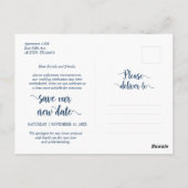 Rustikaler Bauernhof, Datumswechsel, Navy Blue, Zu Postkarte (Rückseite)