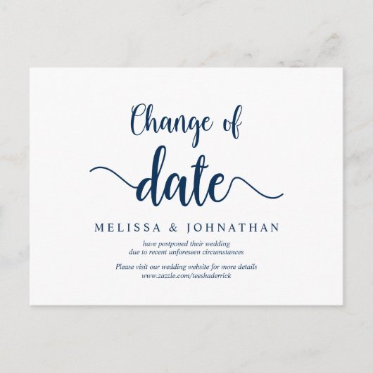 Rustikaler Bauernhof, Datumswechsel, Navy Blue, Zu Postkarte (Vorderseite)