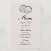 Rustikaler Bauernhof Eleganter Western Hochzeit Menükarte (Vorderseite)