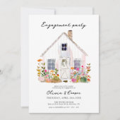 Rustikaler Bauernhof-Engagement Party Einladung (Vorderseite)
