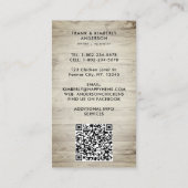 Rustikaler Bauernhof Frische Eier Hühner QR Code Visitenkarte (Rückseite)