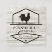Rustikaler Bauernhof Frischeier Holz Quadratische Visitenkarte (Vorderseite)