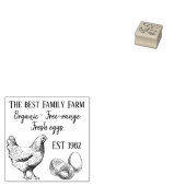 Rustikaler Bauernhof/hausgemachte Freilandeier Fri Gummistempel (Stempel)