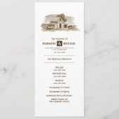 Rustikaler Bauernhof, Hochzeitsprogramm für Kraftp Programm (Vorderseite)