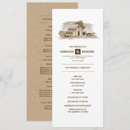 Rustikaler Bauernhof, Hochzeitsprogramm für Kraftp Programm