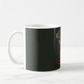 Rustikaler Bauernhof Kariertes Hirsch und Grün Kaffeetasse (Links)
