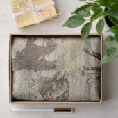 Rustikaler Bauernhof Kuh Rind Bauernhof Holz Decou Seidenpapier (Geschenk)