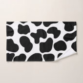 Rustikaler Bauernhof mit weißer und schwarzer Kuh Badhandtuch Set (Handtuch)