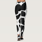 Rustikaler Bauernhof mit weißer und schwarzer Kuh Leggings (Rückseite)