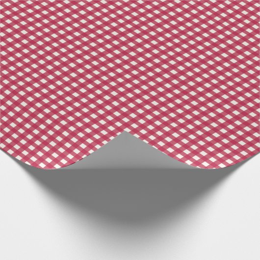 Rustikaler Bauernhof Rot Kariert/Gingham Geschenkpapier (Ecke)