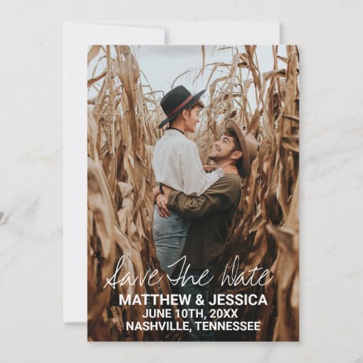 Rustikaler Bauernhof Save the Date (Vorderseite)