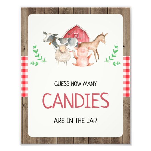 Rustikaler Bauernhof schätzen, wie viele Babydusch Fotodruck (Vorne)