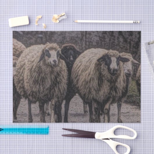 Rustikaler Bauernhof Seidenpapier (Handwerk)