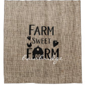 Rustikaler Bauernhof Süßer Bauernhof Personalisier Duschvorhang (Vorderseite)