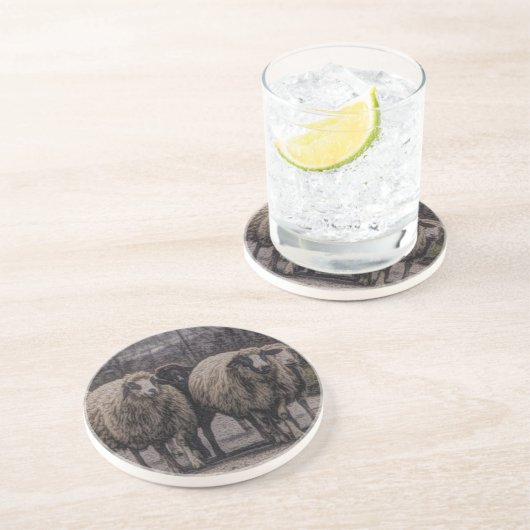 Rustikaler Bauernhof Untersetzer (Seite)