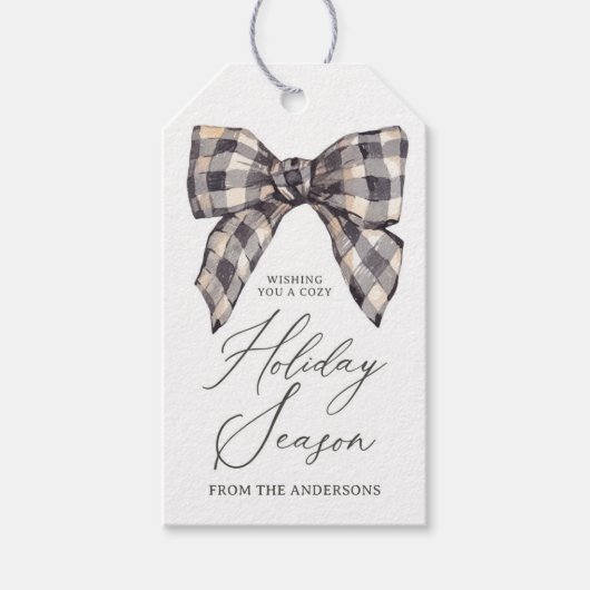 Rustikaler Bauernhof Weihnachtsfeiertag Geschenkanhänger (Vorderseite)