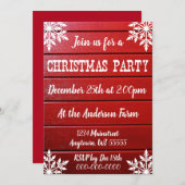 Rustikaler Bauernhof Weihnachtsfest Abendessen Einladung (Vorne/Hinten)