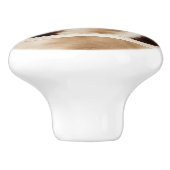 Rustikaler Bauernhof Western Country Brown Cowhide Keramikknauf (Seitenansicht)