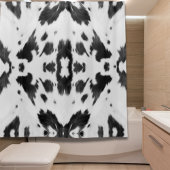 Rustikaler Bauernhof Western Cowboy Kuh Printwerbu Duschvorhang