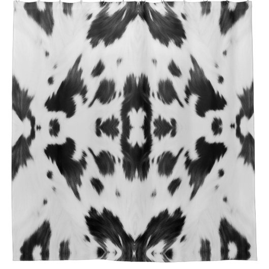 Rustikaler Bauernhof Western Cowboy Kuh Printwerbu Duschvorhang (Vorderseite)