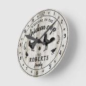 Rustikaler Bauernhof Wohn Huhn Coop Individuelle N Runde Wanduhr (Winkel)