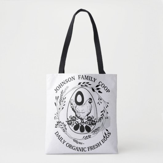 Rustikaler Bauernmarkt Maßgeschneiderter Hen Tasche (Vorderseite)