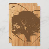 Rustikaler Baum 5. Hochzeitstag Einladung (Vorne/Hinten)