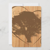 Rustikaler Baum 5. Hochzeitstag Einladung (Vorderseite)