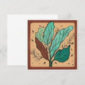 Rustikaler Baum Blankokarte (Vorne/Hinten)