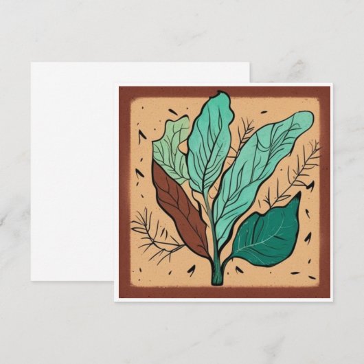 Rustikaler Baum Blankokarte (Vorne/Hinten)