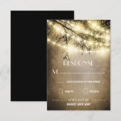 Rustikaler Baum-Hochzeitskarte für Vintage Länder RSVP Karte (Vorne/Hinten)