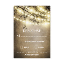 Rustikaler Baum-Hochzeitskarte für Vintage Länder