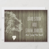 Rustikaler Baum mit Ankündigung Datum freihalten (Rückseite)