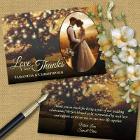 Rustikaler Baum mit Lights Foto & Note Wedding