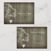 Rustikaler Baum mit Mit Monogramm Herz-Business-Ka Visitenkarte (Vorne/Hinten)