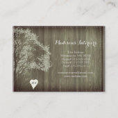 Rustikaler Baum mit Mit Monogramm Herz-Business-Ka Visitenkarte (Rückseite)
