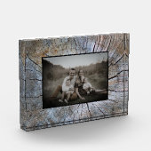 Rustikaler Baum-Ringelbaum, beängstigend Fotoblock (Links)