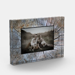 Rustikaler Baum-Ringelbaum, beängstigend Fotoblock