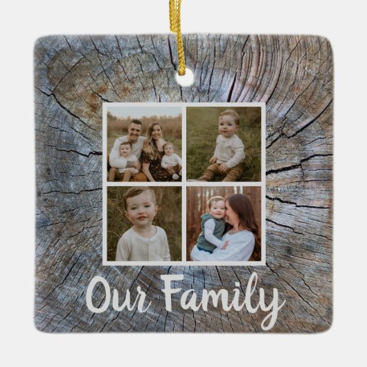 Rustikaler Baum-Ringelbaum, beängstigend Keramikornament (Vorderseite)