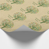 Rustikaler Baum Teen Godtochter Personalisiert Geschenkpapier (Ecke)