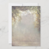 Rustikaler Baum-träumerische Schnur beleuchtet Einladung (Rückseite)