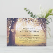 Rustikaler Baum und engagierte Herz-Kreislauf-Part Einladung (Stehend Vorderseite)