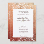 Rustikaler Baum warme Hochzeit Einladung (Vorne/Hinten)