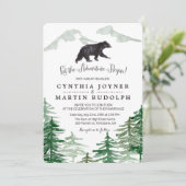Rustikaler Baumbär - Einladung (Stehend Vorderseite)