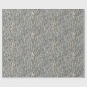 Rustikaler Baumbarsch Grau Geschenkpapier (Flach)