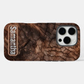 Rustikaler Baumbestand Barktextur Personalisiert Case-Mate iPhone Hülle (Rückseite (Horizontal))