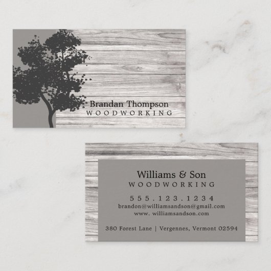 Rustikaler Baumbestand Visitenkarte (Vorne/Hinten)