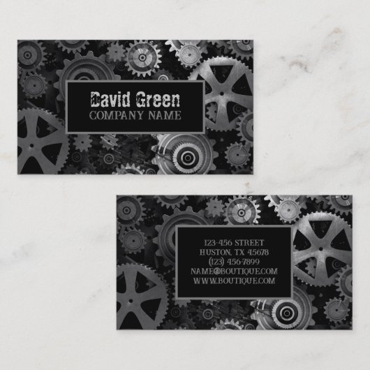 Rustikaler Baumechanismus Visitenkarte (Vorne/Hinten)