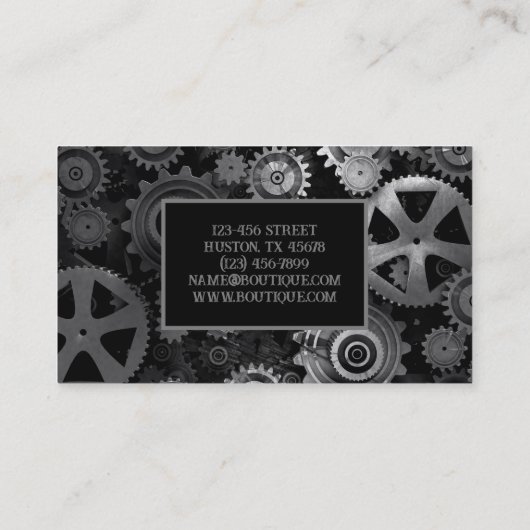 Rustikaler Baumechanismus Visitenkarte (Rückseite)